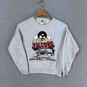 Vintage Atlanta Falcons Sweatshirt Youth 10/12 Gray NFL Football CSA Taz 90s